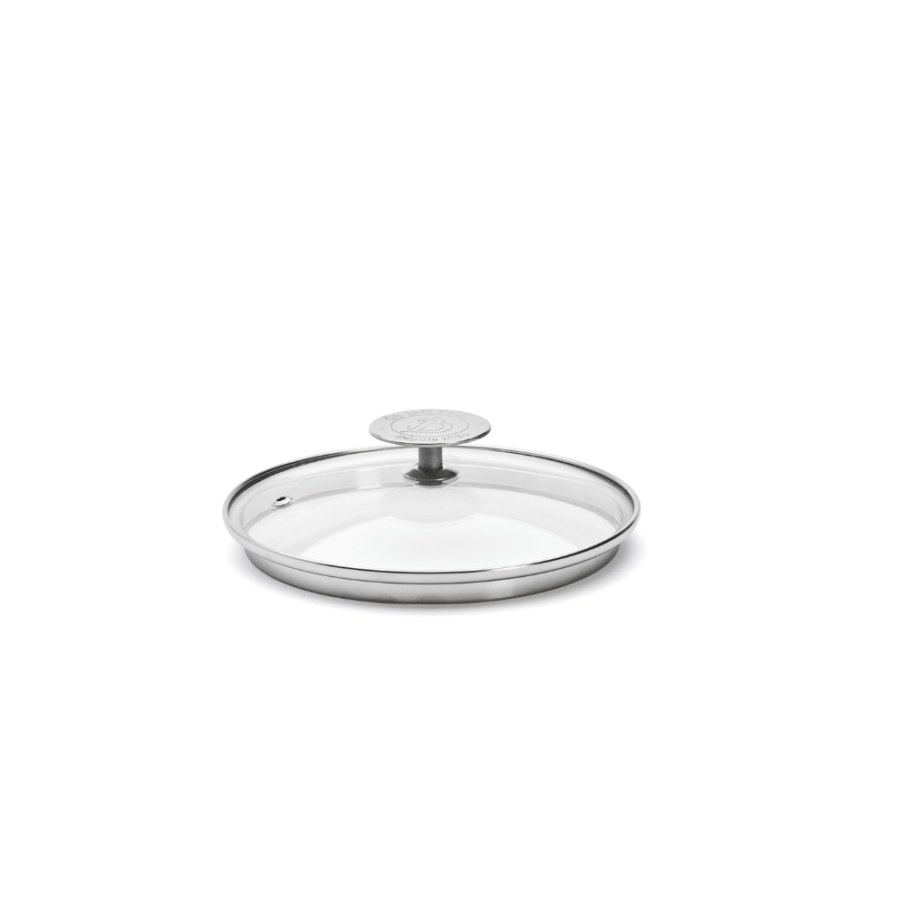 De Buyer 16cm Glass Lid with Stainless Steel Knob