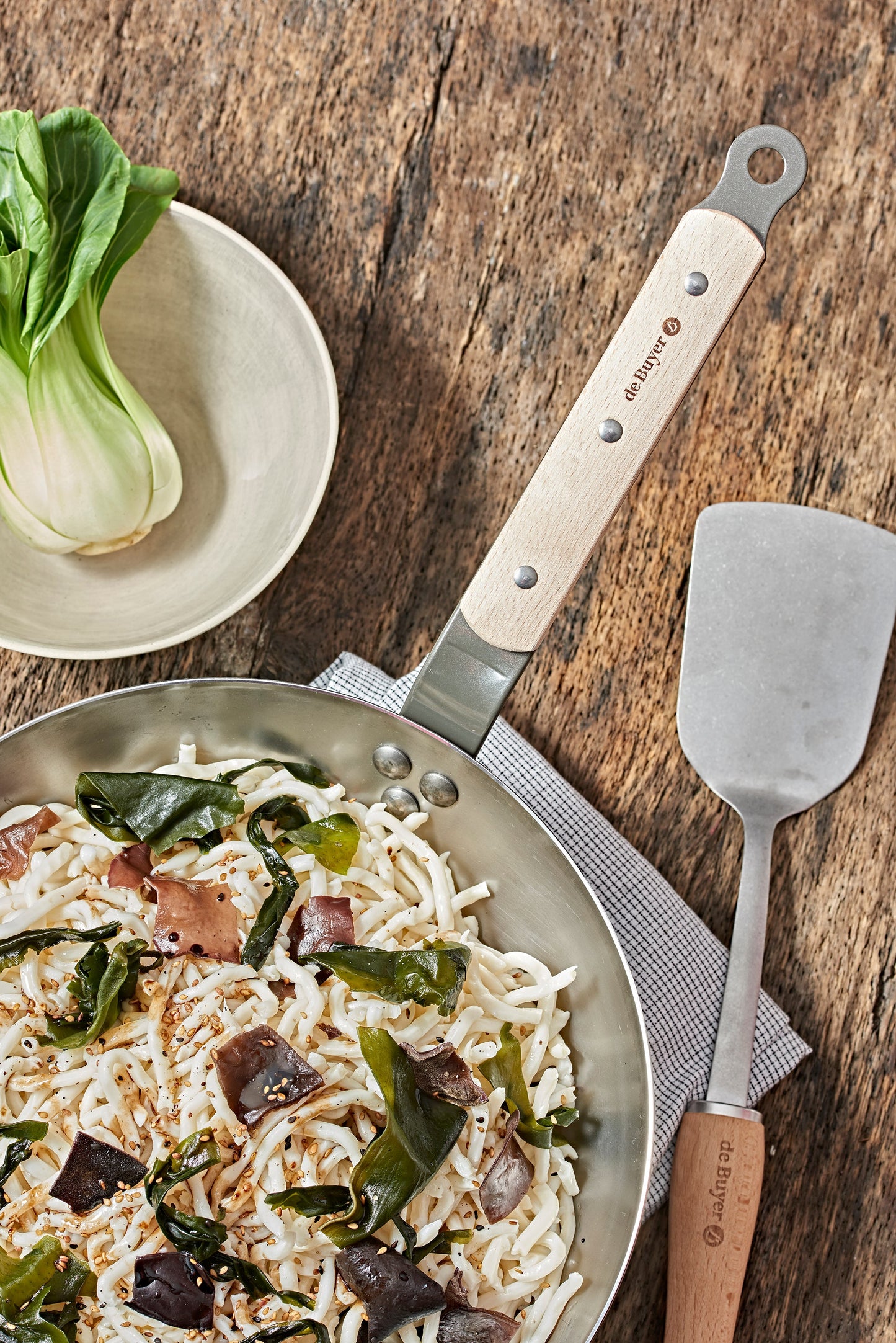 De Buyer B Bois 35cm Stainless Steel Plain Spatula