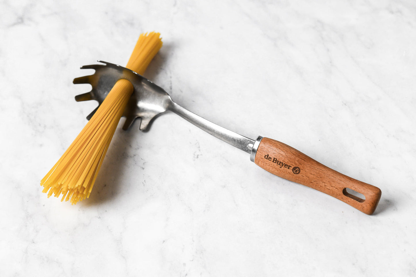 De Buyer B Bois 33cm Stainless Steel Spaghetti Spoon