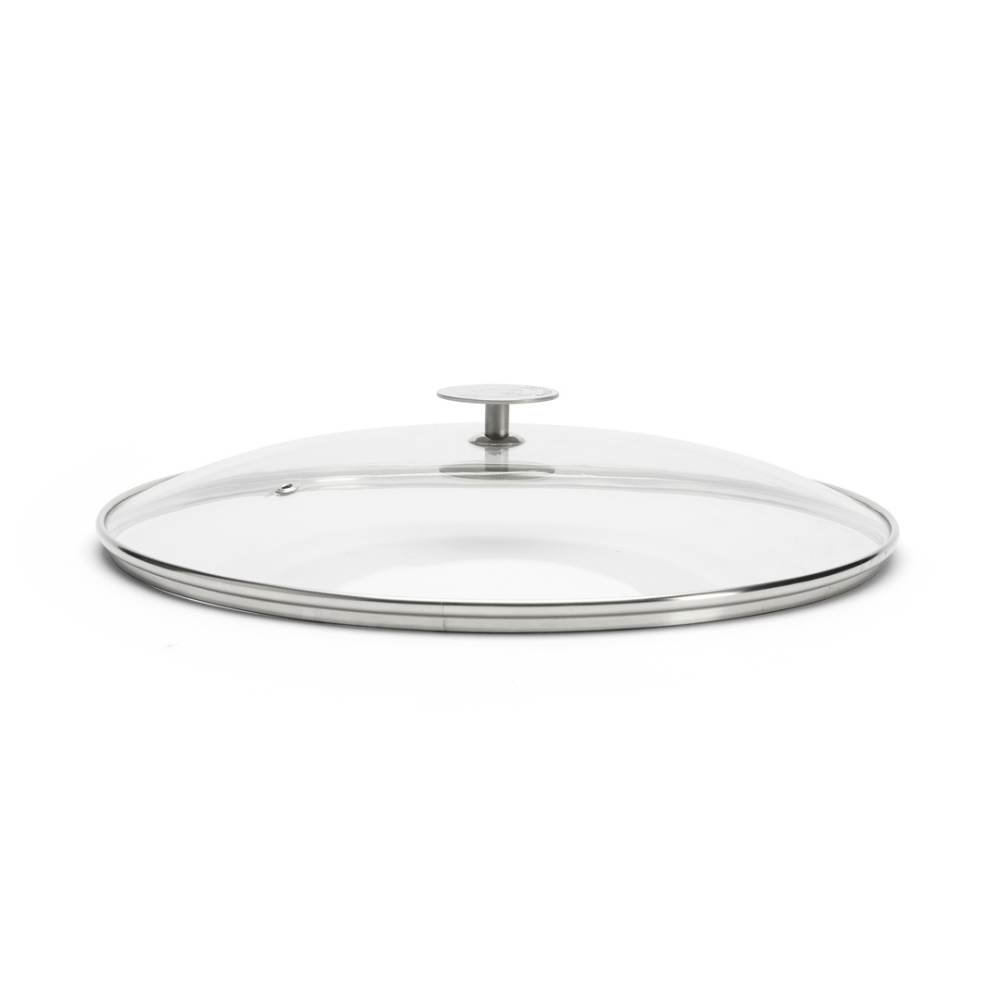 De Buyer 36cm Glass Lid with Stainless Steel Knob