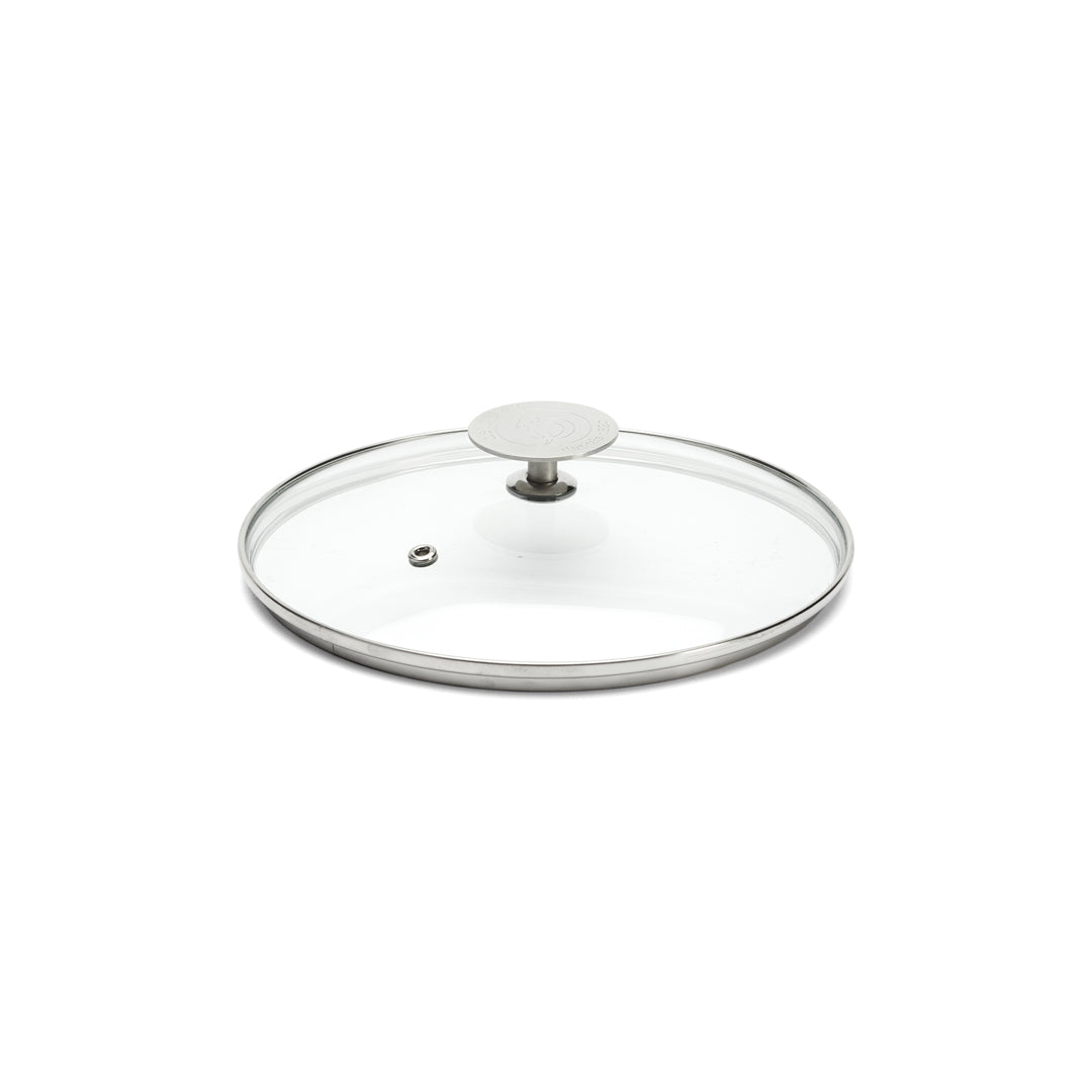 De Buyer 16cm Glass Lid with Stainless Steel Knob