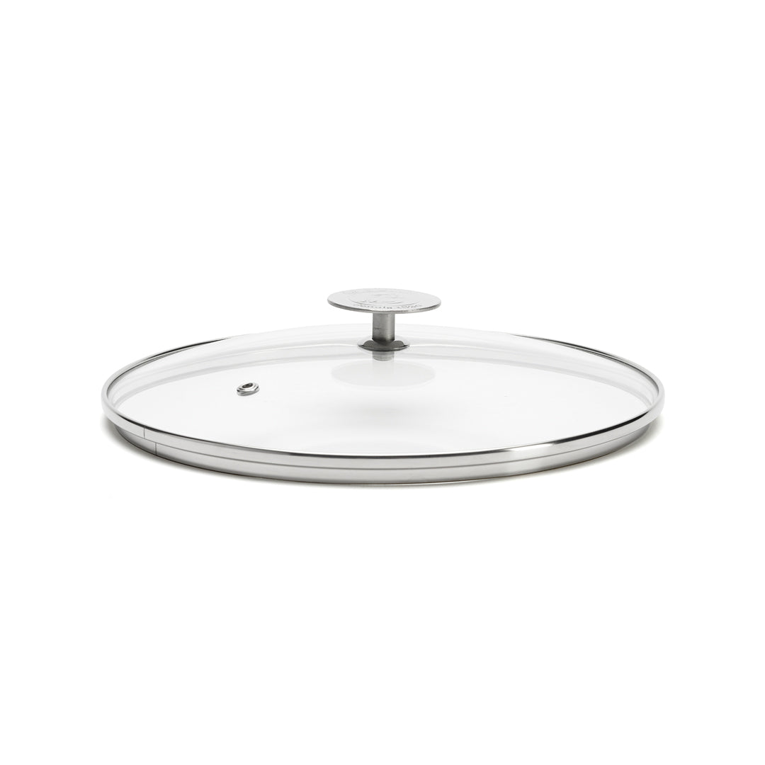 De Buyer 24cm Glass Lid with Stainless Steel Knob