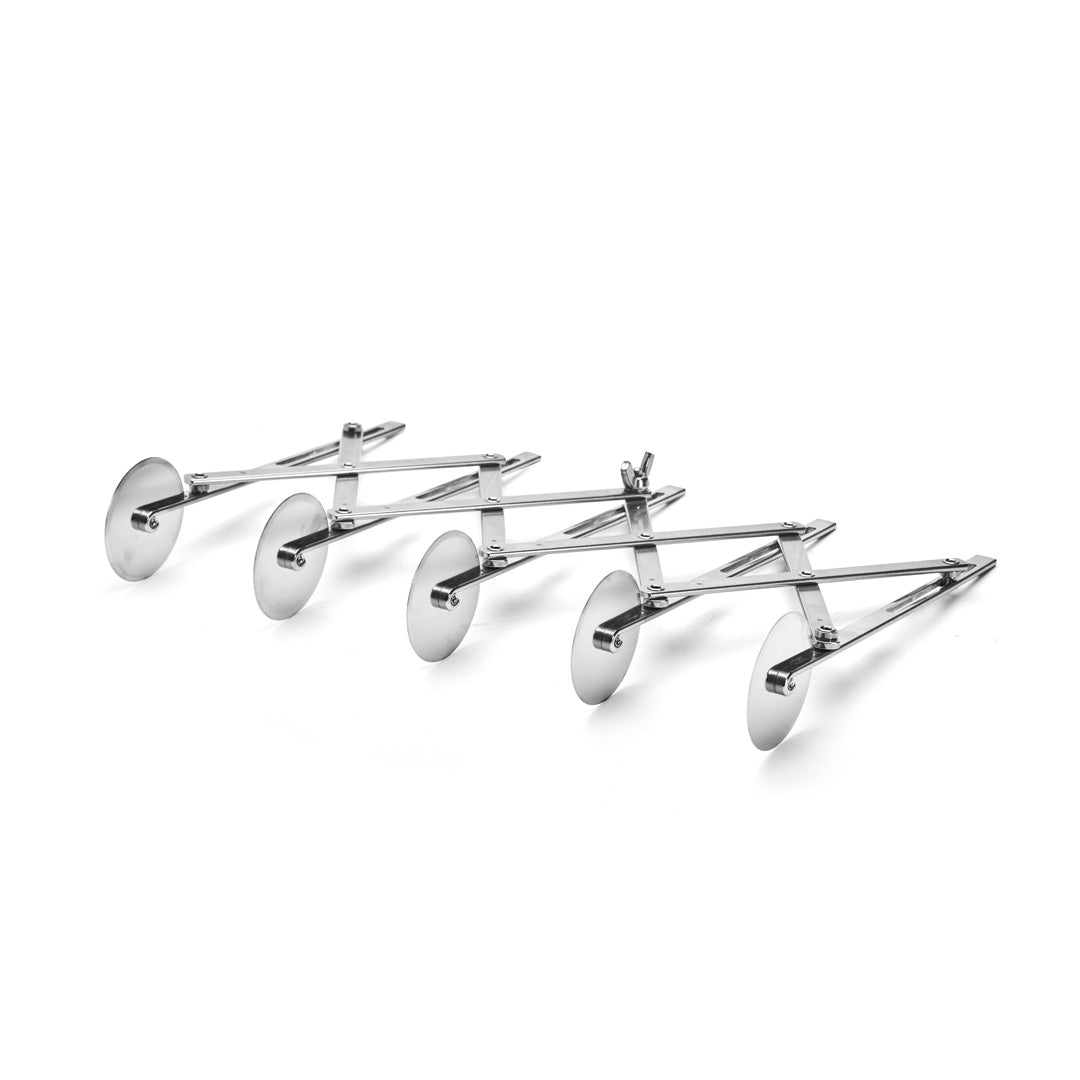 De Buyer Expanding Pastry Cutter with 5 Plain Wheels