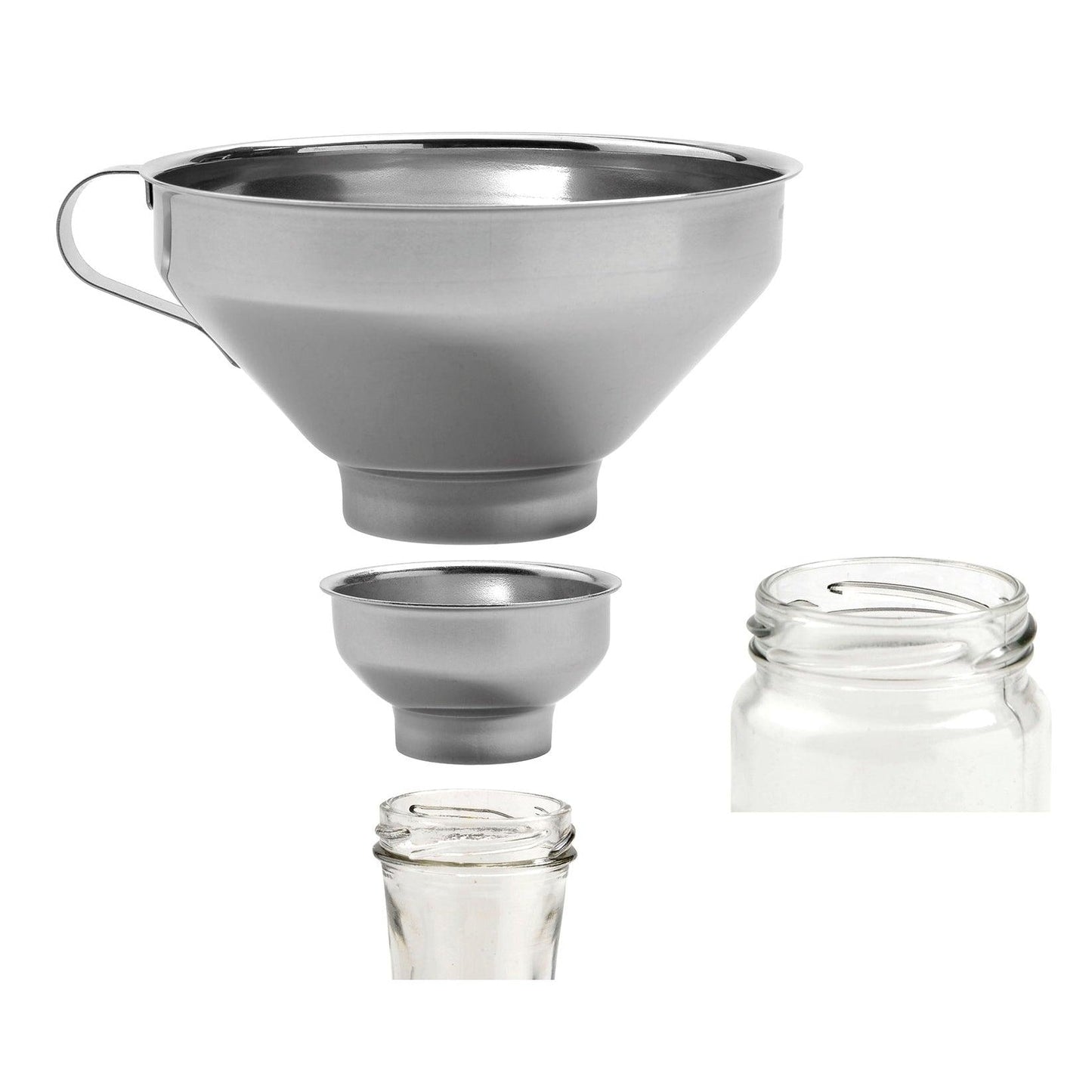 De Buyer Stainless Steel Double Funnel (3.5cm & 6cm) - HAUSwares