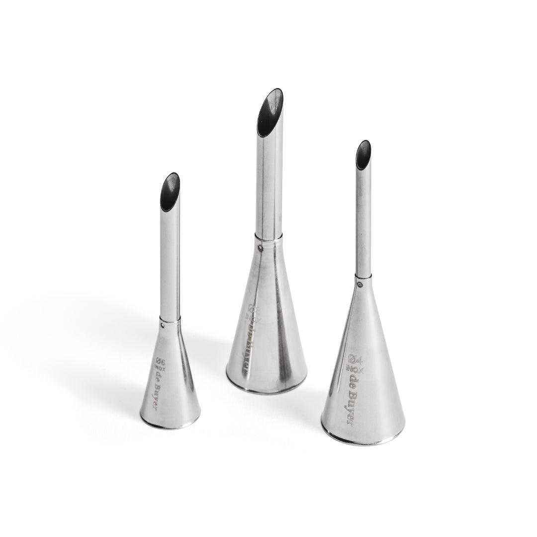 De Buyer Stainless Steel Garnishing Nozzles - 3 Piece Set - HAUSwares