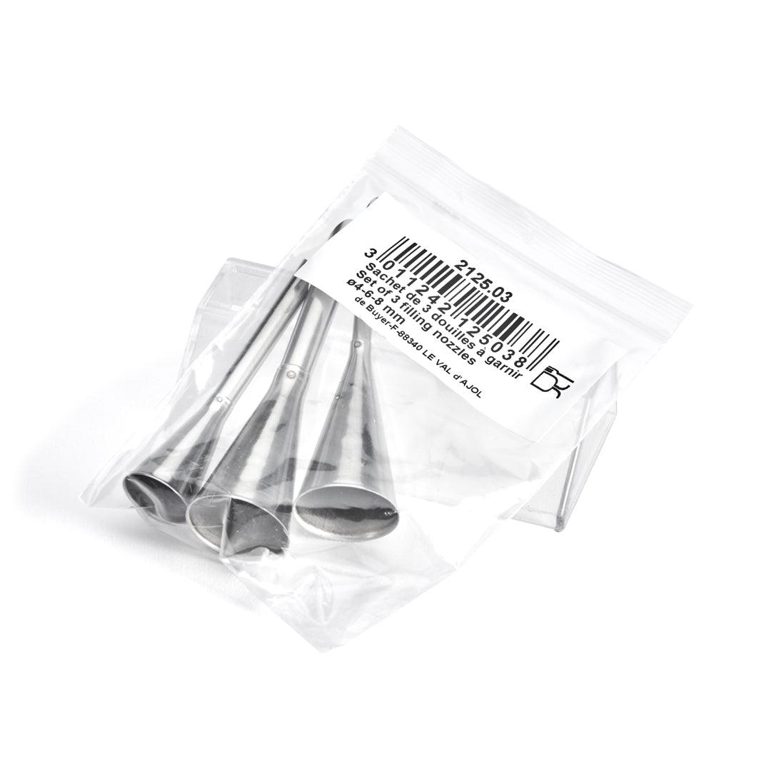 De Buyer Stainless Steel Garnishing Nozzles - 3 Piece Set - HAUSwares