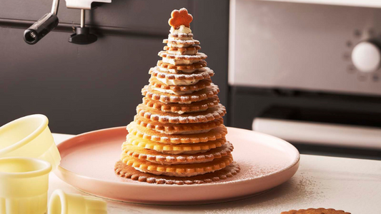 Christmas tree made of shortbread cookies