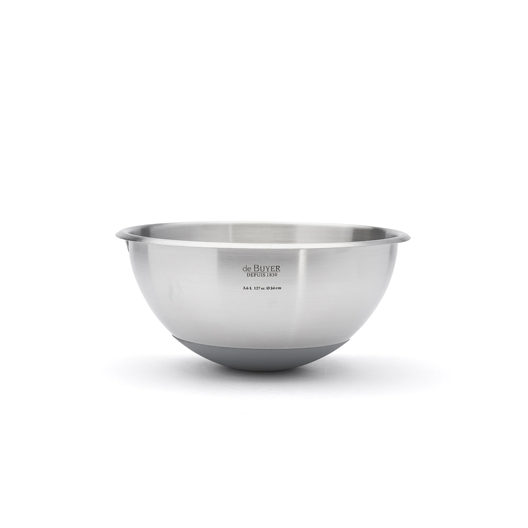 De Buyer Hemispherical 24cm Pastry Bowl with Silicone Base