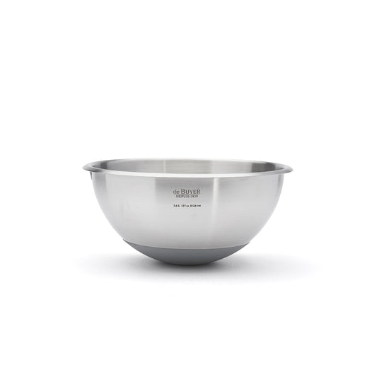 De Buyer Hemispherical 24cm Pastry Bowl with Silicone Base