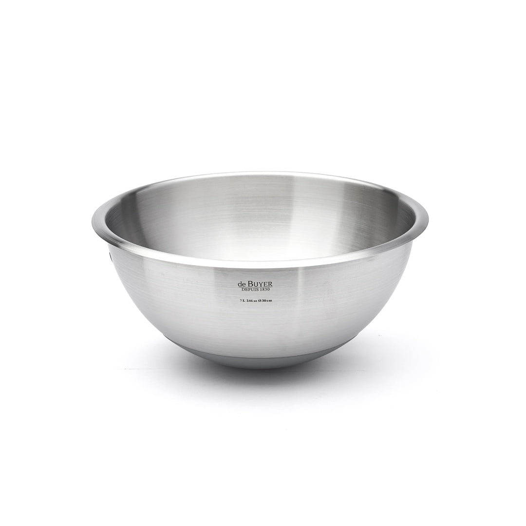 De Buyer Hemispherical 30cm Pastry Bowl with Silicone Base