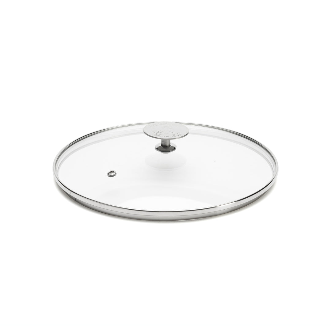 De Buyer 24cm Glass Lid with Stainless Steel Knob