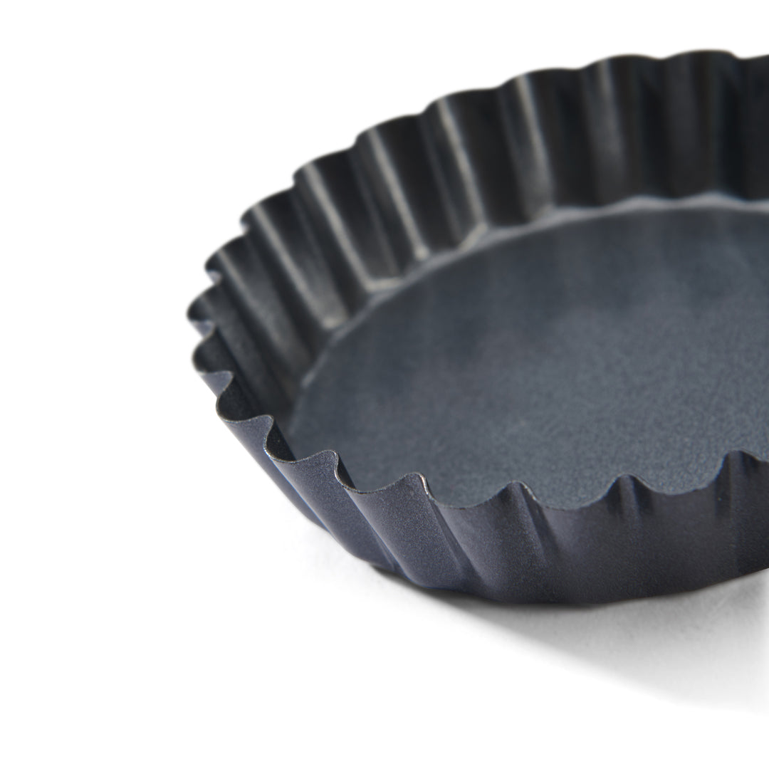 De Buyer Fluted 12cm Tart Mould W/Oblique Edge