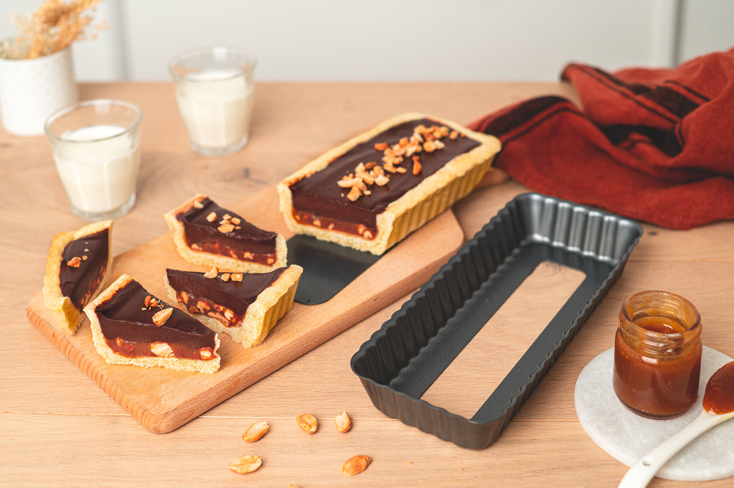 De Buyer Fluted 36cm Rectangular Tart Mould W/Loose Base