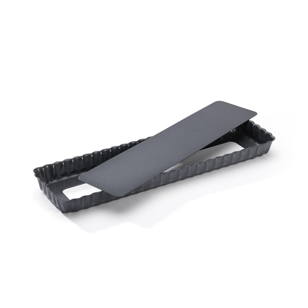 De Buyer Fluted 36cm Rectangular Tart Mould W/Loose Base