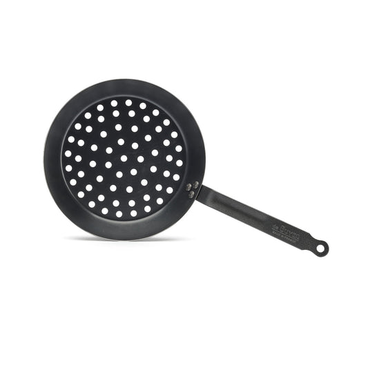 De Buyer Blue Carbon 28cm Perforated Veg Pan