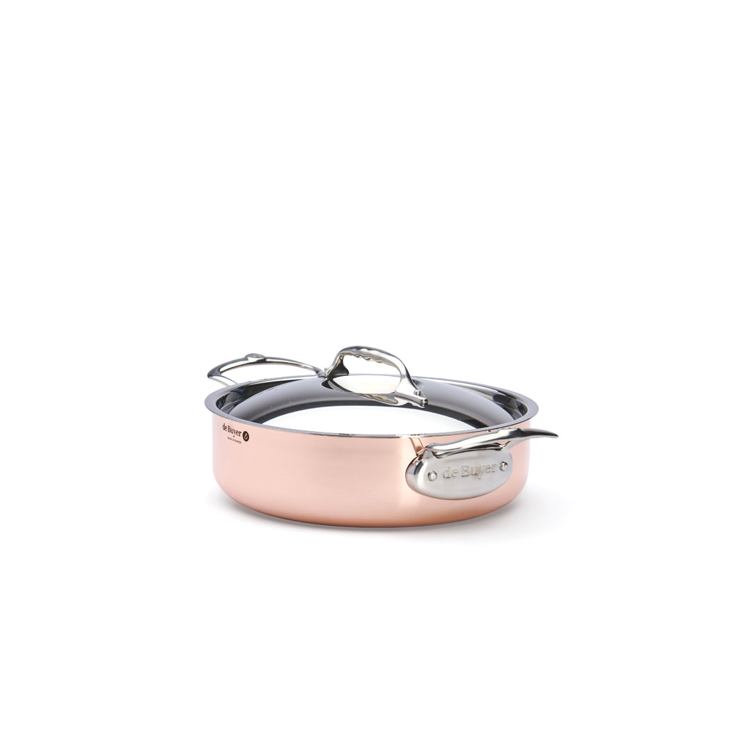 De Buyer Prima Matera 24cm Saute Pan with Lid | Steel Handle