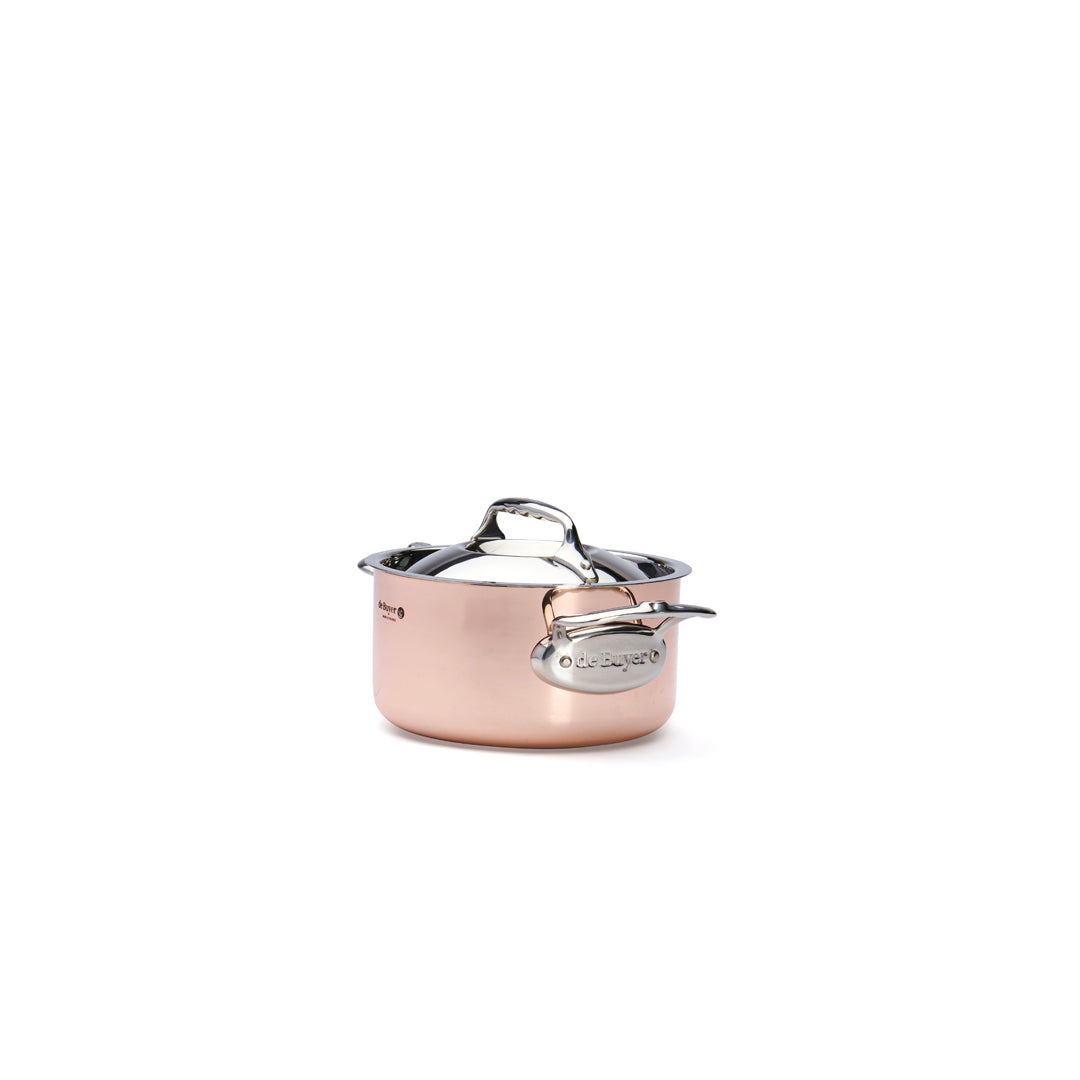 De Buyer Prima Matera 16cm Stewpan with Lid  | Steel Handle