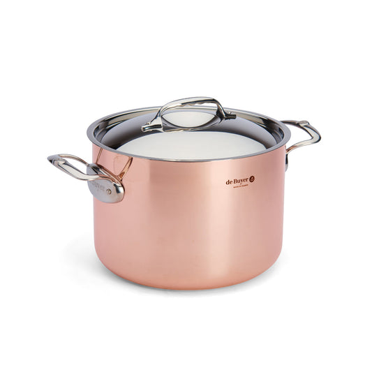 De Buyer Prima Matera 24cm High Stewpan with Lid | Steel Handle