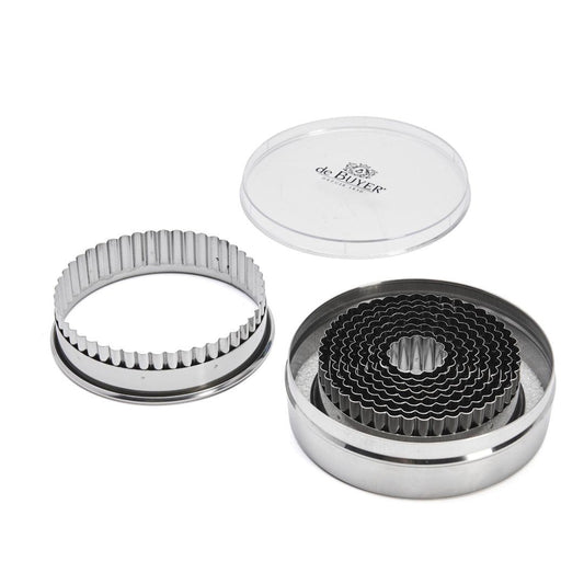 De Buyer Stainless Steel Fluted Cutters - Box of 9 (3cm - 11cm) - HAUSwares